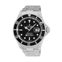ROLEX STAINLESS STEEL 40MM SUBMARINER DATE 16610 BOX WARRANTY MINTY
