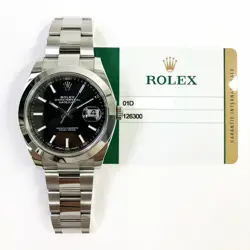 2018 ROLEX DATEJUST 41, 126300, STEEL, BRIGHT BLACK DIAL, OYSTER BRACELET, BO...