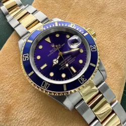 1987 ROLEX 16613 SUBMARINER PURPLE BOX - TROPICAL PURPLISH BLUE