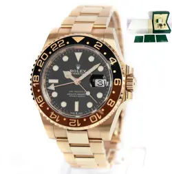2020 ROLEX GMT-MASTER II ROOTBEER 126715CHNR 40MM 18K ROSE GOLD BOX PAPERS