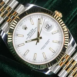 ROLEX DATEJUST 41 WHITE TWO TONE YELLOW GOLD JUBILEE MINT FULL SET 126333-0016