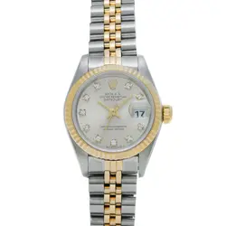 ROLEX DATEJUST 69173G R NUMBER (MANUFACTURED AROUND 1988) SILVER/DIAMOND LAD...