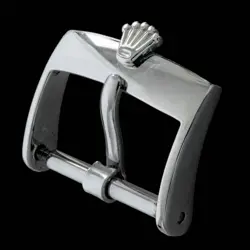 ROLEX GENUINE STAINLESS STEEL BUCKLE 16MM  SIGNED  1970S VINTAGE