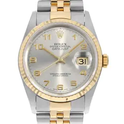 ROLEX DATEJUST 16233 GRAY ARABIAN K NUMBER SECOND HAND MENS