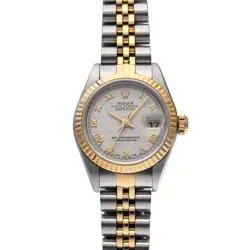ROLEX DATEJUST 69173 U SERIES (MANUFACTURED AROUND 1997) WHITE/BLANC PYRAMID...