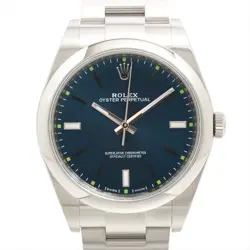 ROLEX OYSTER PERPETUAL 114300 SS SS AT BLUE-FACE