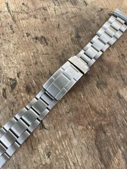 TUDOR ROLEX 20MM 9315 FOLDED OYSTER FLIP LOCK BRACELET WITH 380B END PIECES.
