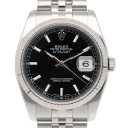 ROLEX DATEJUST WATCHES 116234 STAINLESS STEEL K18 WHITE GOLD M NUMBER USED