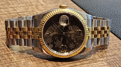 2009 ROLEX DATEJUST 36 WATCH REF. 116233 STEEL GOLD AUTOMATIC