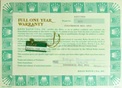 1988 Rolex Orchid 3271 14K Gold Ladies Manual Wristwatch Box Papers Hang Tag