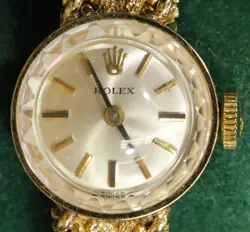 1988 Rolex Orchid 3271 14K Gold Ladies Manual Wristwatch Box Papers Hang Tag