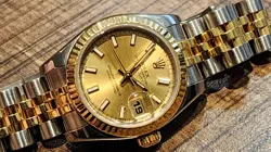 ROLEX DATEJUST WATCH 179173 LADIES 26MM STEEL GOLD AUTOMATIC