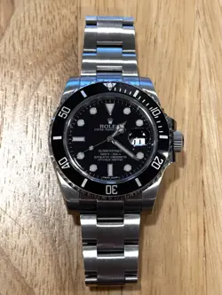 ROLEX SUBMARINER 116610LN - BLACK CERAMIC BEZEL - COMPLETE WITH BOX AND PAPERS