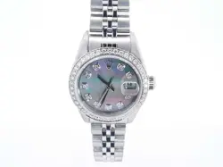 ROLEX DATEJUST DIAMOND BEZEL 26MM STAINLESS STEEL WATCH SD0525LEZXSA