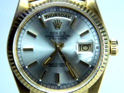 ROLEX DAY-DATE 36MM SILVER DIAL MEN'S WATCH - 18038 ** JUST SERVICED**