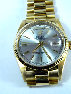 Rolex Day-Date 36mm Silver Dial Men's Watch - 18038 ** Just Serviced**