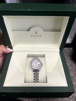 LADIES ROLEX 26MM DATEJUST 2CT DIAMOND WHITE DIAMOND DIAL