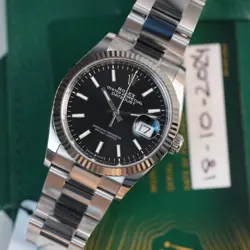 ROLEX DATEJUST 126234 BLACK DIAL 36MM W/ ROLEX WARRANTY CARD 2024 MINT