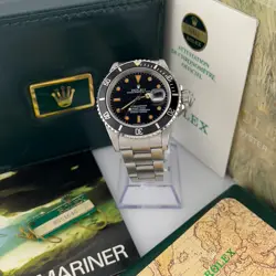 VINTAGE ROLEX SUBMARINER 16800 PUMPKIN DIAL STAINLESS STEEL BOX PAPER 1985