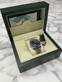 ROLEX 116234 DATEJUST STEEL WHITE GOLD BLUE JUBILEE DIAL