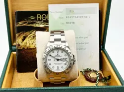 ROLEX EXPLORER II WHITE DIAL 16570 40MM STAINLESS STEEL BOX PAPER 2004