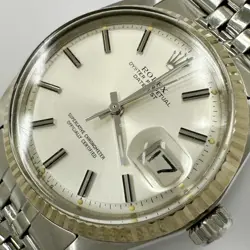 ROLEX DATE JUST 1601/4 AUTOMATIC SILVER DIAL BRACELET MEN'S WATCH
