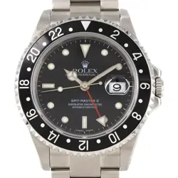 AUTHENTIC ROLEX GMT MASTER 2 16710 SS AUTOMATIC #Y  #270-004-035-9998