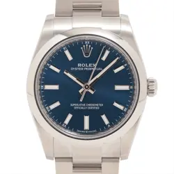 ROLEX OYSTER PERPETUAL 124200 SS SS AT BLUE-FACE 2 EXTRA LINKS