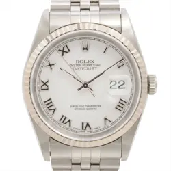 ROLEX DATEJUST 16234 SS×WG SS AT WHITE DIAL 4 EXTRA LINKS