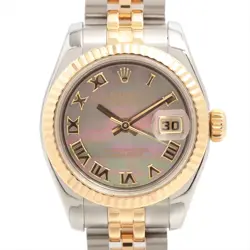 ROLEX DATEJUST 179173NR SS×YG SS×YG AT BLACK-SHELL-FACE