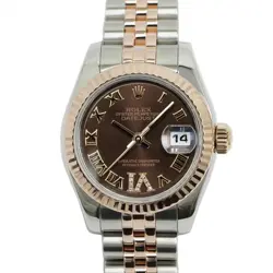 ROLEX DATEJUST 26 179171 CHOCOLATE VI DIAMOND SS/RG JUBILEE 400514