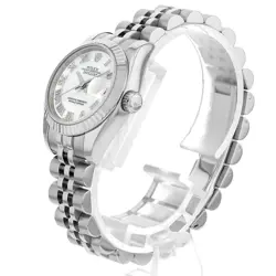 ROLEX DATEJUST 179174NR WHITE SHELL 5 ROW JUBILEE M 450074