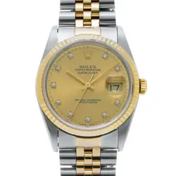 ROLEX DATEJUST 10P DIAMOND 16233G X NO. MADE AROUND 1991 /DIAMOND SELF-WINDING 1