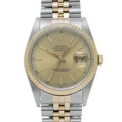 ROLEX DATEJUST 16233 L NO. 1990 MANUFACTURING GOLD AUTOMATIC 450533