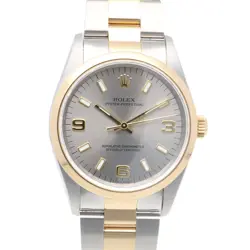 ROLEX OYSTER PERPETUAL WATCHES 14203 STAINLESS STEEL K18 YELLOW GOLD USED