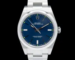 ROLEX OYSTER PERPETUAL 114300 SS BLUE STICK DIAL
