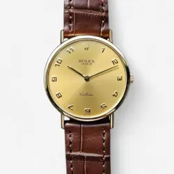 ROLEX CELLINI SELENE COIN WATCH 5112 MEN UNISEX 32 MEDIUM ARABIC MANUAL 1988