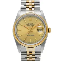ROLEX  DATEJUST 16233 C NUMBER MANUFACTURED AROUND 1992 CHAMPAGNE WATCH WRISTWAT