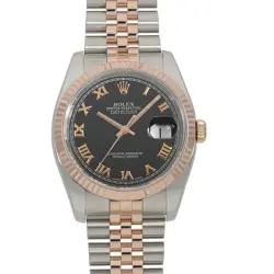 ROLEX  DATEJUST 116231 RANDOM BLACK ROMAN WATCH R45_0519