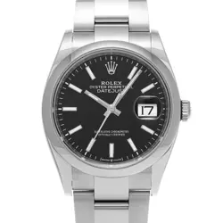 ROLEX  DATEJUST 36 126200 RANDOM SERIAL BRIGHT BLACK WATCH WRISTWATCH R45_0519