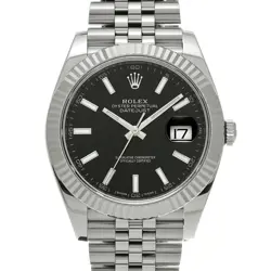 ROLEX  DATEJUST 41 126334 RANDOM SERIAL BRIGHT BLACK WRISTWATCH R45_0519