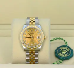 ROLEX DATEJUST CHAMPAGNE DIAMOND JUBILEE EDITION 18KT YELLOW GOLD & STEEL 178343