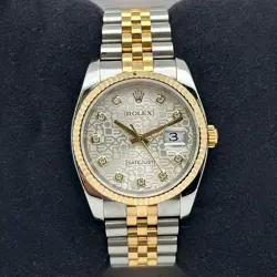 ROLEX DATEJUST 116233 DIAMOND SILVER JUBILEE DIAL AUTOMATIC MEN'S WATCH