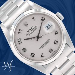ROLEX MENS 36MM DATEJUST STEEL CREAM JUBILEE DIAL SMOOTH OYSTER BAND WATCH 16200