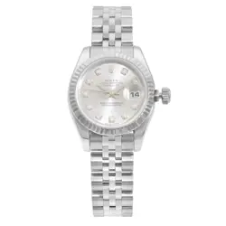 ROLEX DATEJUST 26MM GOLD STEEL DIAMOND DIAL AUTOMATIC LADIES WATCH 179174