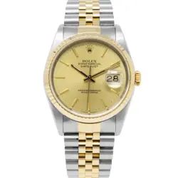 ROLEX DATEJUST 36 16233 GOLD & STEEL CHAMPAGNE, JUBILEE - PRE-OWNED