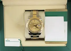 2018 ROLEX DATEJUST 126333 CHAMPAGNE DIAMOND TT 18KT OYSTER W PAPERS 41MM