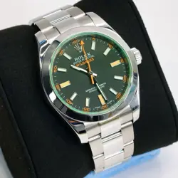 Rolex Milgauss 116400GV Black Dial Green Crystal Stainless Steel 40mm