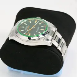 Rolex Milgauss 116400GV Black Dial Green Crystal Stainless Steel 40mm