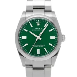 USED ROLEX OYSTER PERPETUAL 36 126000 GREEN MEN'S WATCH #521020